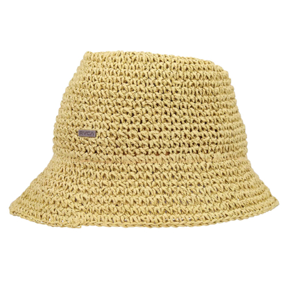 RVCA LAGUNA STRAW BUCKET HAT NATURAL S/M