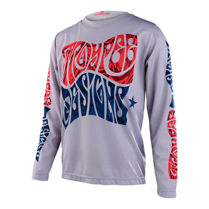 TROY LEE DESIGNS YOUTH FLOWLINE LS JERSEY TRIPPER CEMENT S