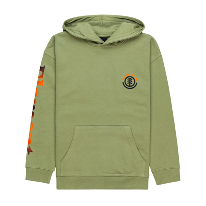 ELEMENT HILLS YOUTH PULLOVER HOODIE OIL GREEN L/14