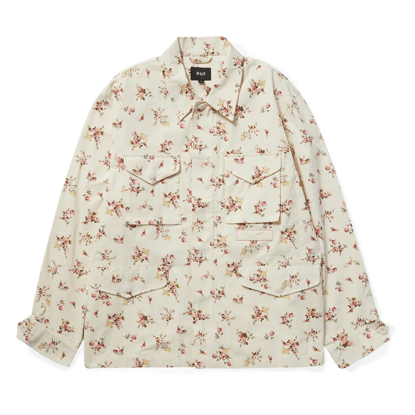 HUF FIELD FLORAL JACKET IVORY FLORAL M