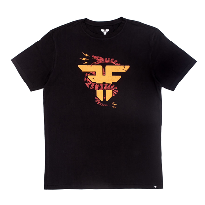 FALLEN STRIKER T-SHIRT BLACK/ORANGE L