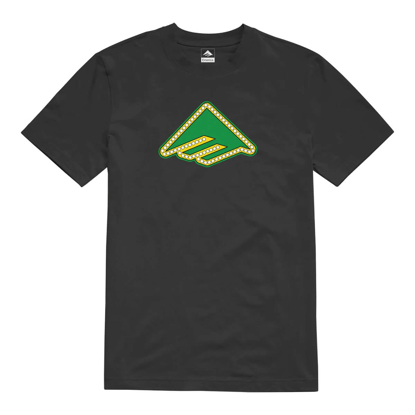 EMERICA SHAKE JUNT TRIANGLE LIGHTS T-SHIRT BLACK M