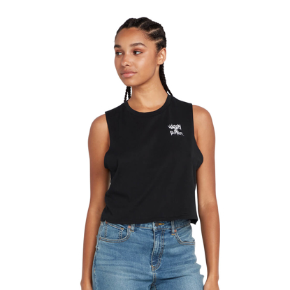 VOLCOM PEPPER CROP TANK TOP BLACK XS