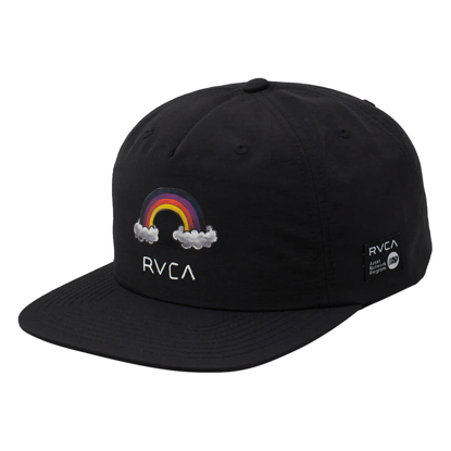 RVCA RAINBOW CONNECTION SNAPBACK CAP BLACK UNI