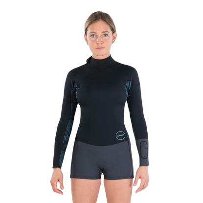 DAKINE WOMENS MISSION SPRINGSUIT 2MM F/L BLACK 10