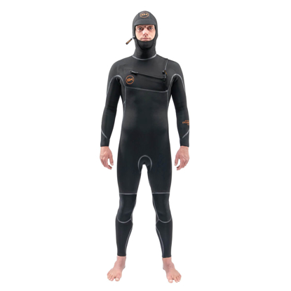 DAKINE CYCLONE CHEST ZIP HOODED 5/4MM BLACK M