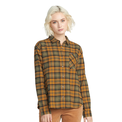 VOLCOM PLAID TO MEET U LONGSLEEVE BRONZE S