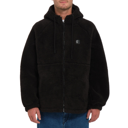 VOLCOM ARSTONE ZIP FLEECE TECH PULLOVER BLACK M