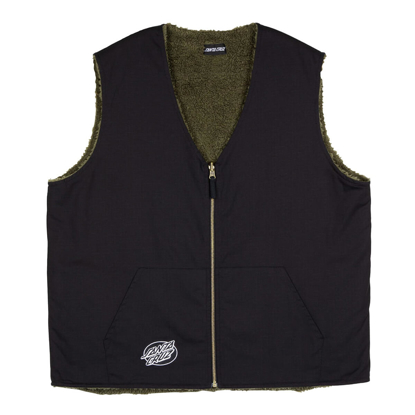 SANTA CRUZ HIDEOUT REVERSIBLE VEST BLACK/SEA KELP M