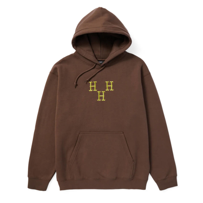 HUF HAT TRICK P/O HOODIE COFFEE M