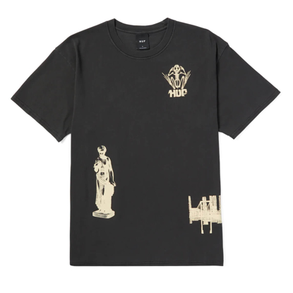 HUF LOOSIES WASHED T-SHIRT WASHED BLACK M