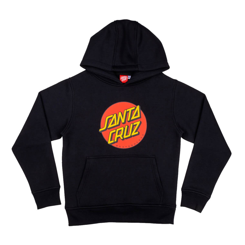 SANTA CRUZ YOUTH CLASSIC DOT HOOD BLACK 8-10