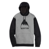BURTON MEN'S OAK PULLOVER HOODIE GRAY HEATHER/TRUE BLACK M