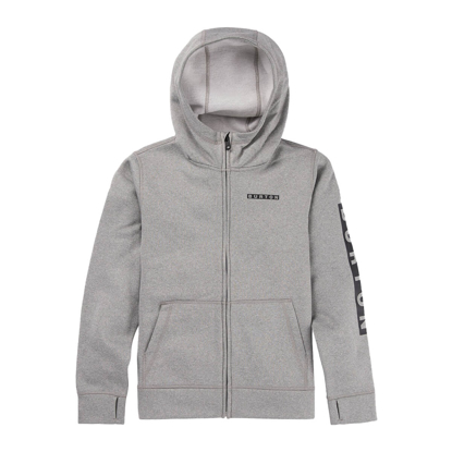 BURTON KIDS' OAK FULL-ZIP HOODIE GRAY HEATHER XL