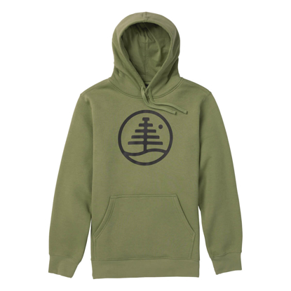 BURTON FAMILY TREE PULLOVER HOODIE FOREST MOSS L