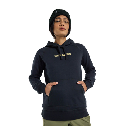 BURTON WOMEN'S FAMILY TREE 24 PULLOVER HOODIE TRUE BLACK M