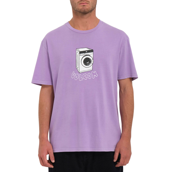 VOLCOM VOLWASHER WOWZER POLO T-SHIRT PAISLEY PURPLE M