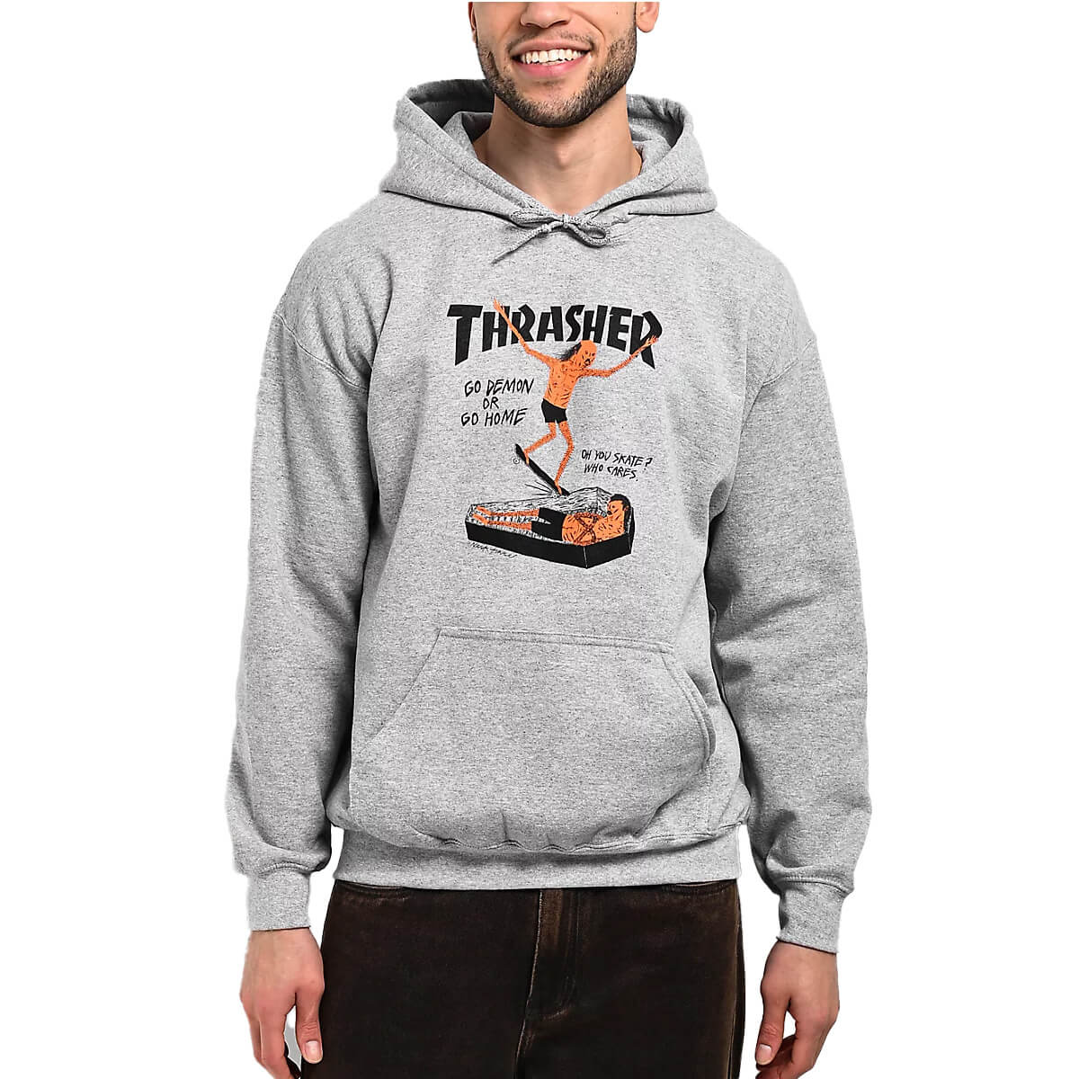 THRASHER MAGAZINE COFFIN BY NECKFACE PULLOVER HOODIE