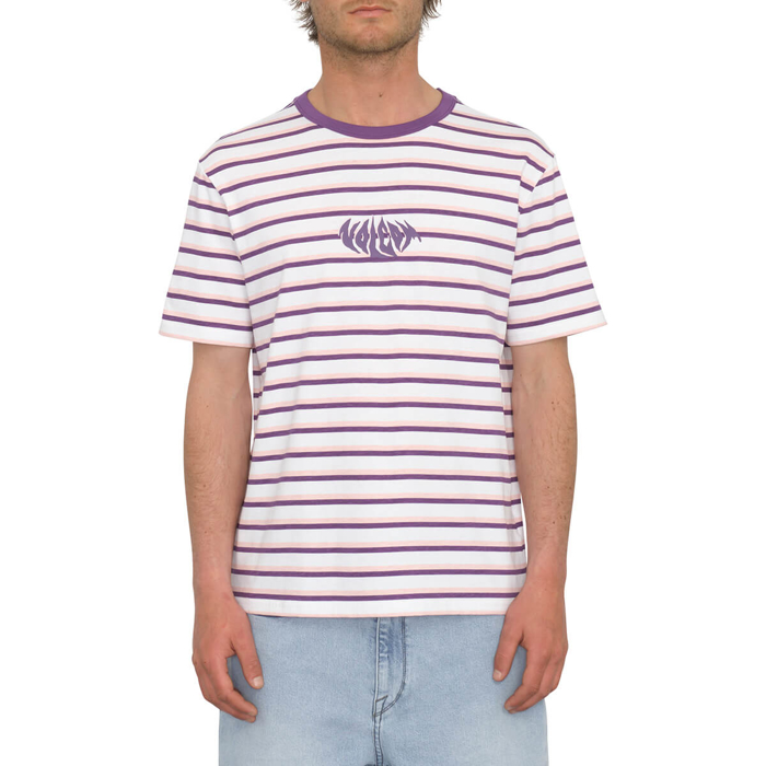 VOLCOM RAYEAH STRIPES T-SHIRT WHITE M