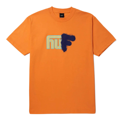 HUF UPSIDE DOWNTOWN S/S T-SHIRT TANGERINE S