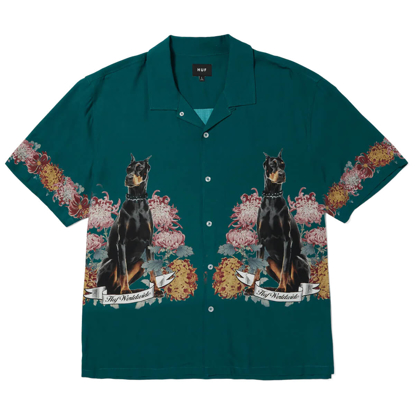 HUF BEST BOYS SS RESORT SHIRT PINE M