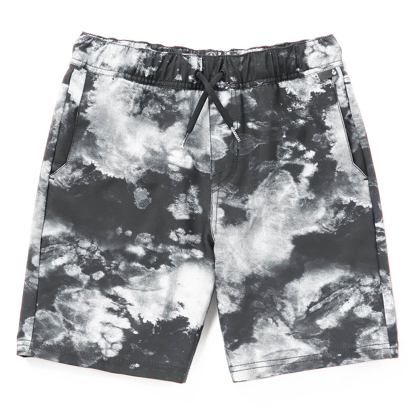 VOLCOM ASPHALT BEACH ELASTIC WAIST HYBRID KID BLACK WHITE S