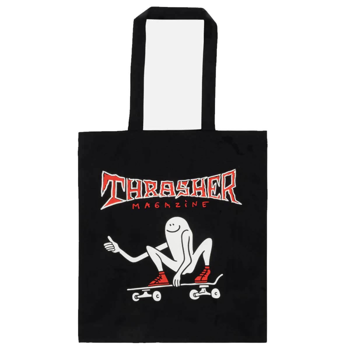 THRASHER MAGAZINE GONZ THUMBS UP TOTE BAG BLACK UNI
