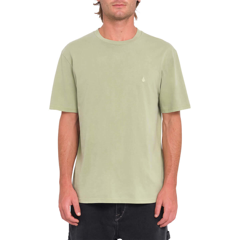 VOLCOM SOLID STONE EMB T-SHIRT GREEN TEA M