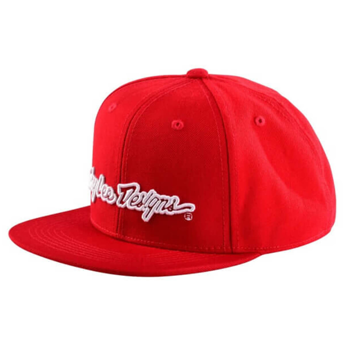 TROY LEE DESIGNS SIGNATURE SNAPBACK HAT RED / WHITE UNI