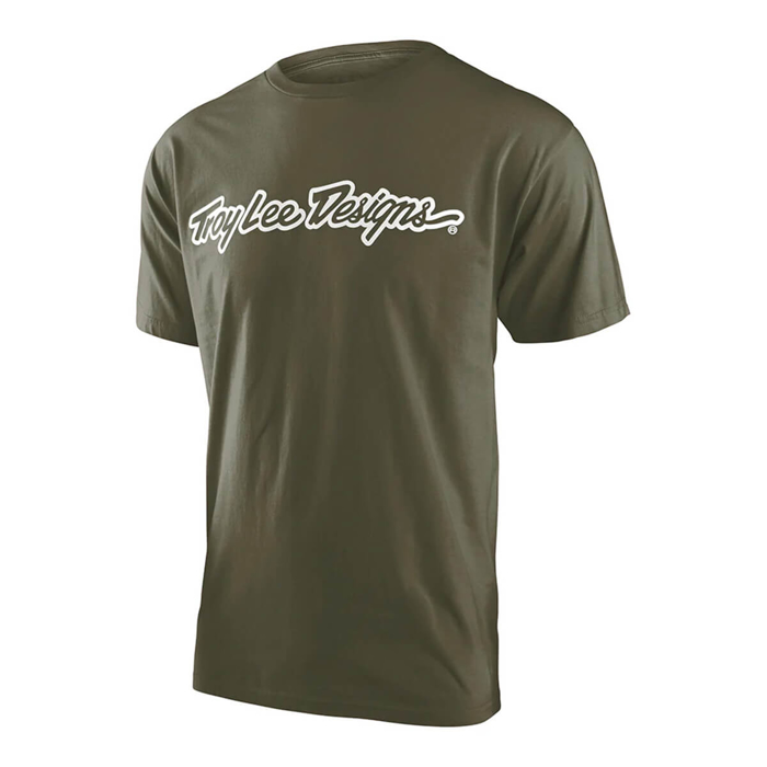 TROY LEE DESIGNS SIGNATURE T-SHIRT MILITARY GREEN XL