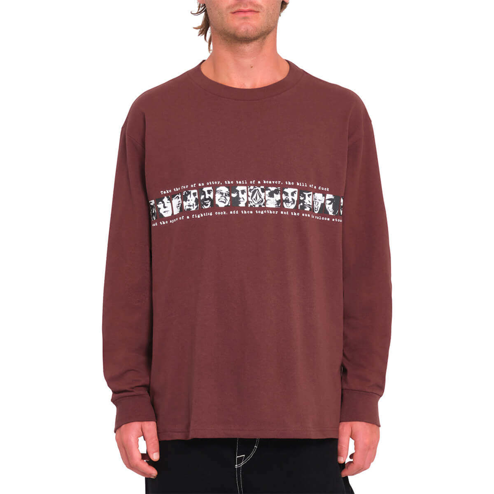 VOLCOM SKATE VITALS REMY LONG SLEEVE 2 MERLOT L