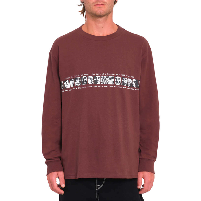 VOLCOM SKATE VITALS REMY LONG SLEEVE 2 MERLOT L