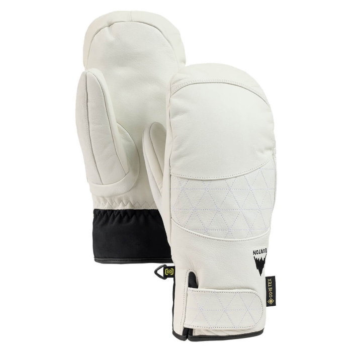BURTON WOMEN'S GORE-TEX GONDY LEATHER MITTENS STOUT WHITE S