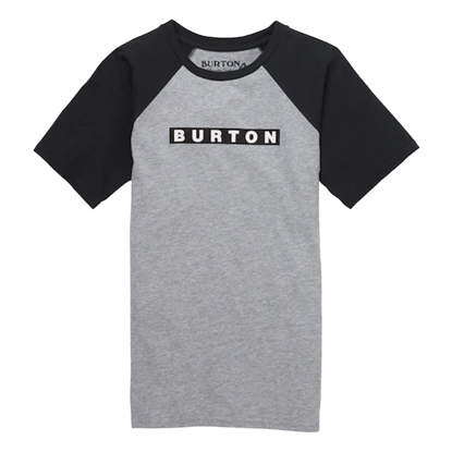 BURTON KIDS' VAULT SHORT SLEEVE T-SHIRT GRAY HEATHER M