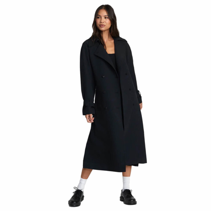 RVCA INVISIBLE MAN TRENCH COAT BLACK L