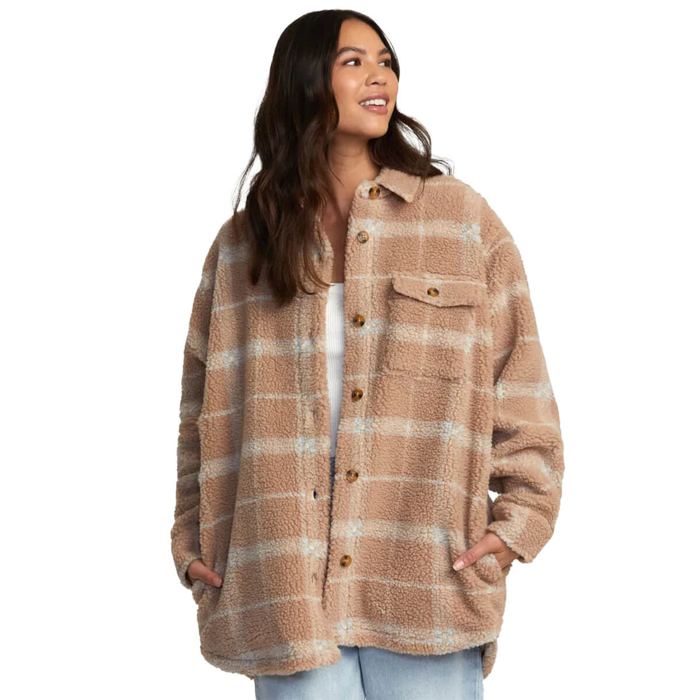 RVCA BIRDIE SHACKET WARM TAUPE S
