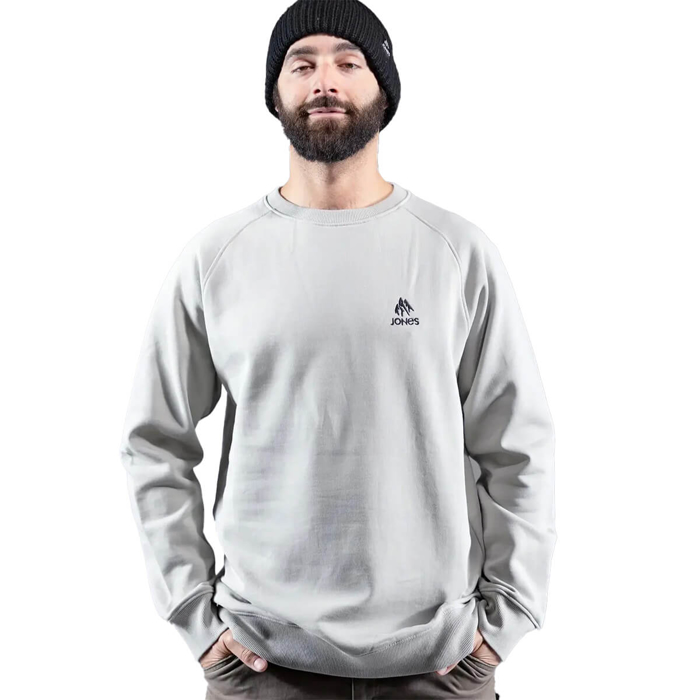 JONES SIERRA ORGANIC CREW PULLOVER SMOKE GRAY L