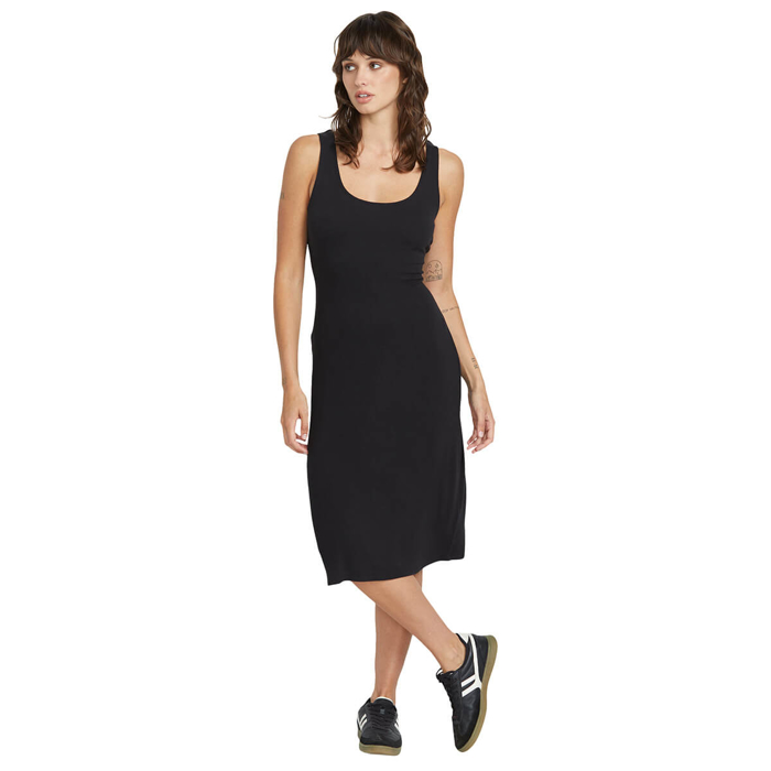 VOLCOM RIZZLED DRESS BLACK XS