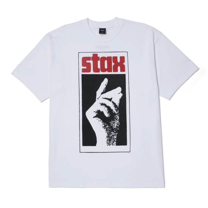 HUF STAX SNAP T-SHIRT WHITE L