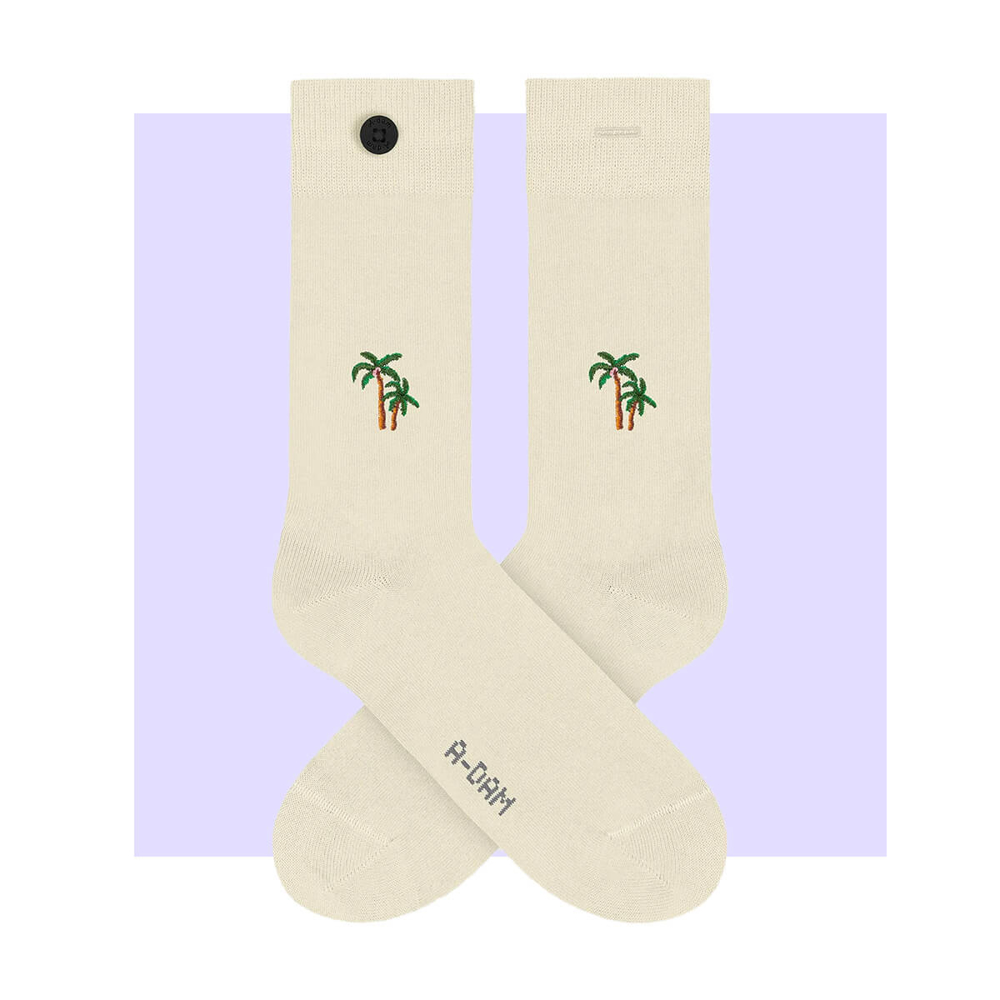 ADAM OFF-WHITE-PALM-TREES SOCKS ASSORTED 41 - 46