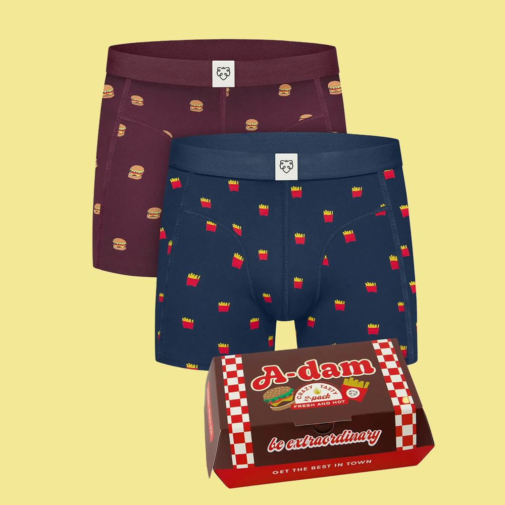 ADAM TAKE-AWAY BOXER BRIEFS (2-PACK) ASSORTED XL