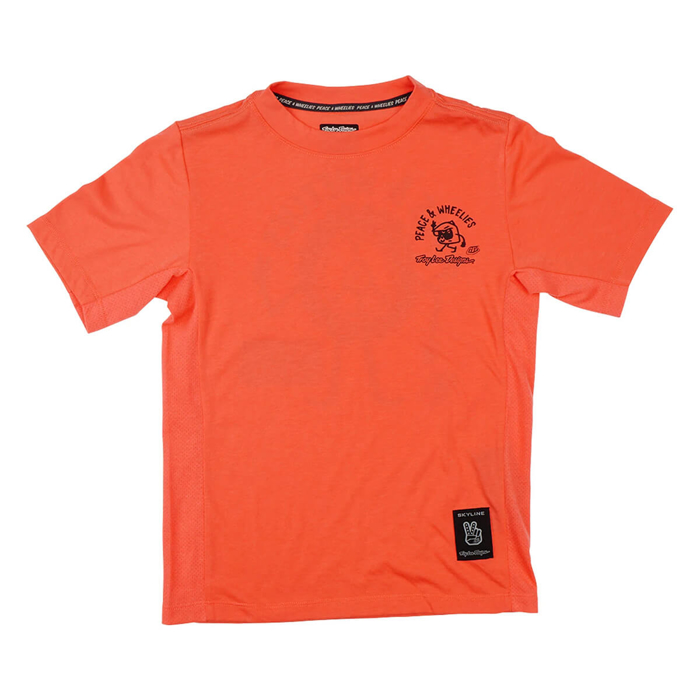 TROY LEE DESIGNS YOUTH SKYLINE RIDE SHORT SLEEVE TEE P&W MELON L