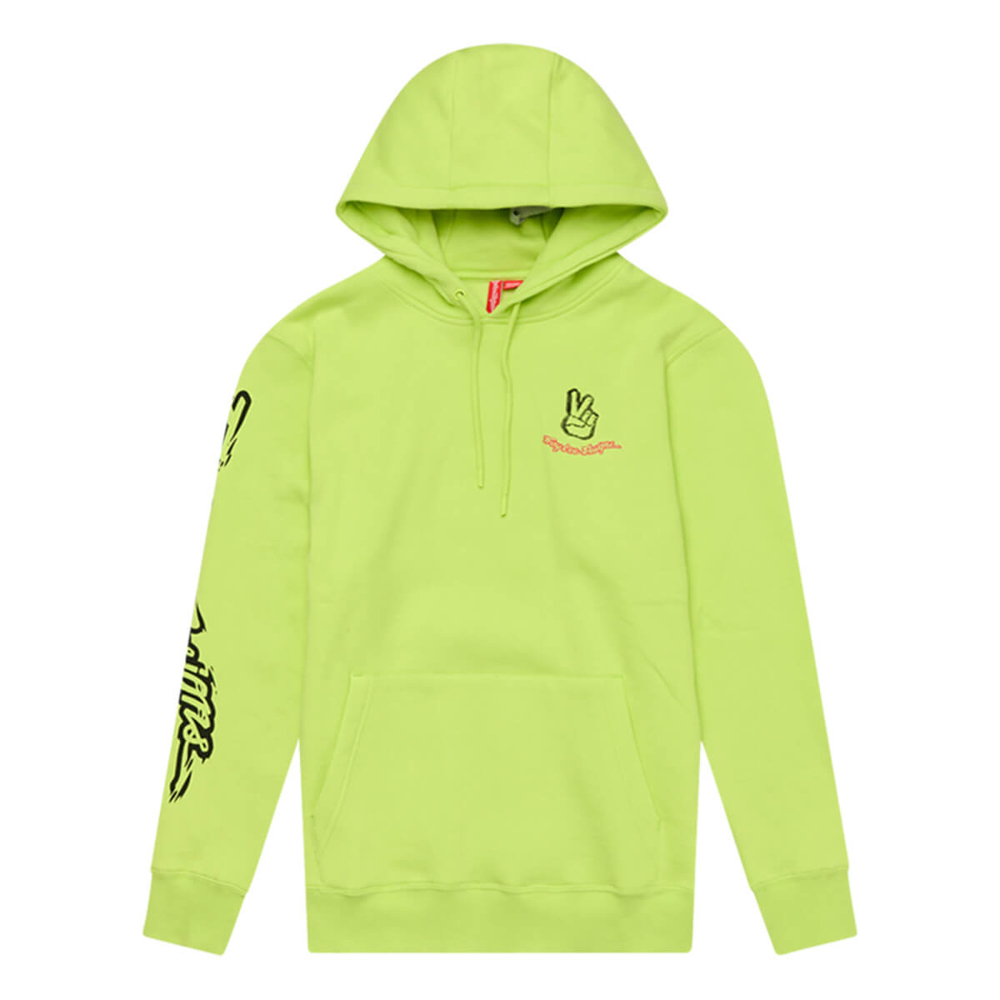 TROY LEE DESIGNS PEACE OUT PULLOVER HOODIE PEACE OUT GLO YELLOW XL