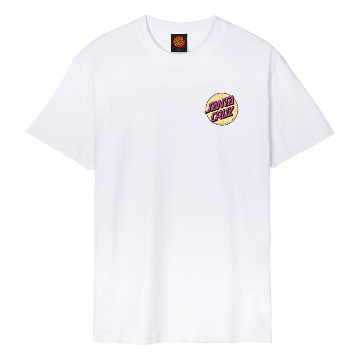 SANTA CRUZ WAGON DOT CHEST T-SHIRT WHITE L
