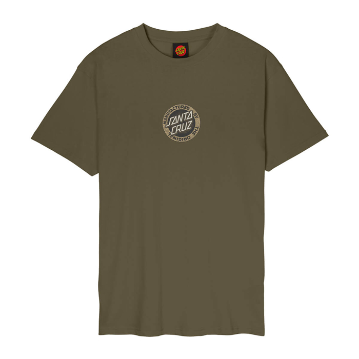 SANTA CRUZ CARVED MFG FRONT T-SHIRT UNIFORM GREEN XL