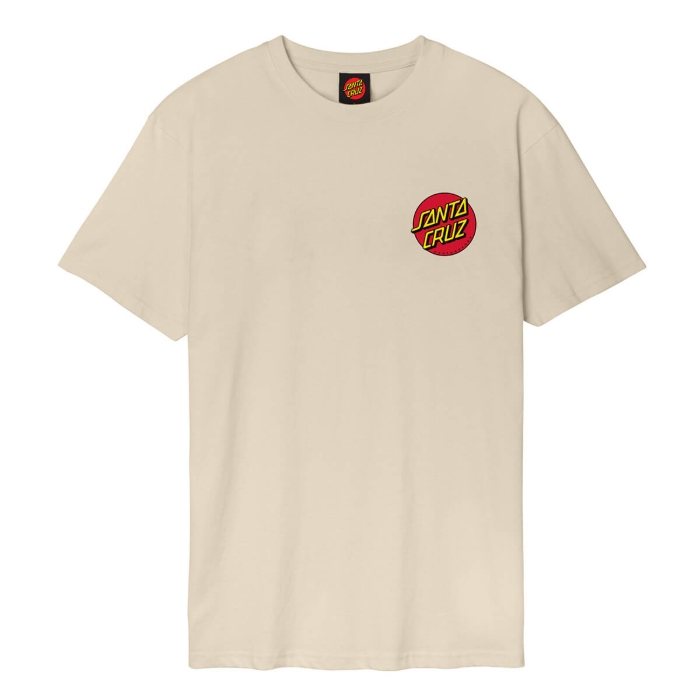 SANTA CRUZ CLASSIC DOT CHEST T-SHIRT BLOND WOOD L
