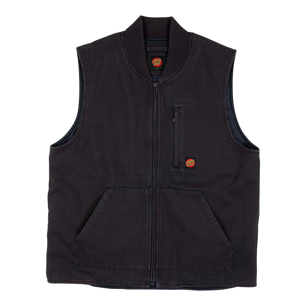 SANTA CRUZ CLASSIC LABEL VEST WASHED BLACK S