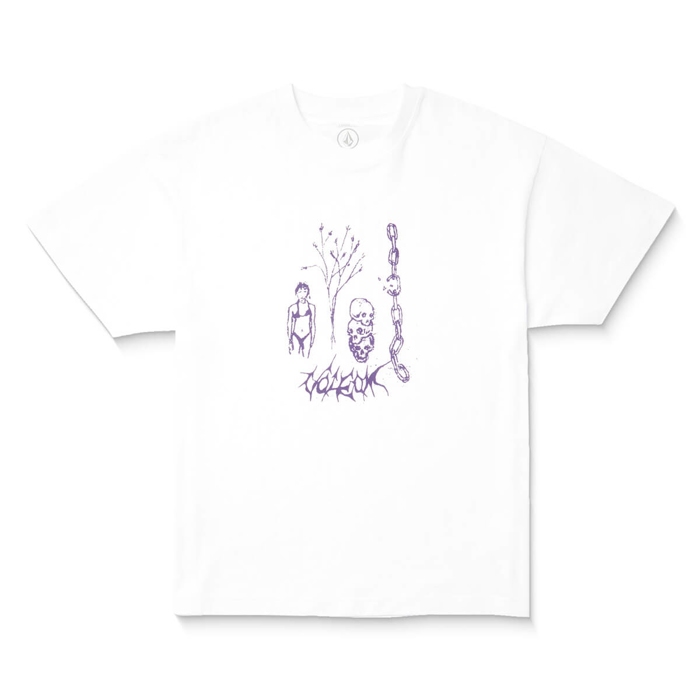 VOLCOM POETIC DESS LSE T-SHIRT WHITE L