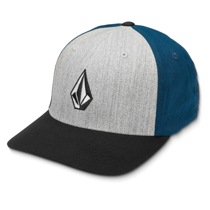 VOLCOM FULL STONE HTHR FLEXFIT HAT DEEP BLUE S/M
