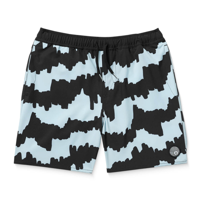 VOLCOM BIG BOY LIDO PRINT TRUNK ICE BLUE M